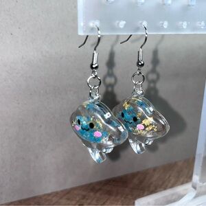 Charming Blue and Gold Earrings